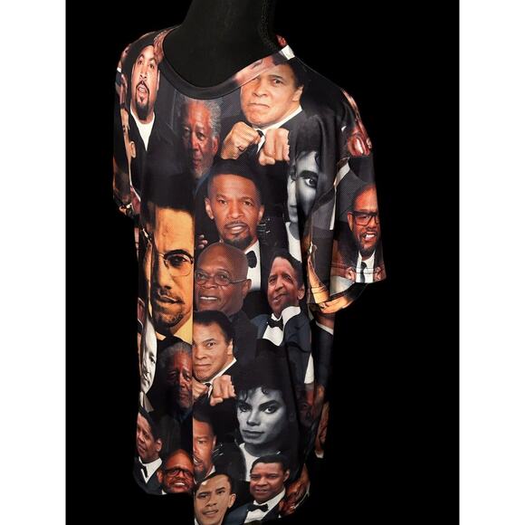 Bay Club 2X Black Celebrities T Shirt. Malcolm X, Obama, Martin Luther King Jr.. - Picture 3 of 5